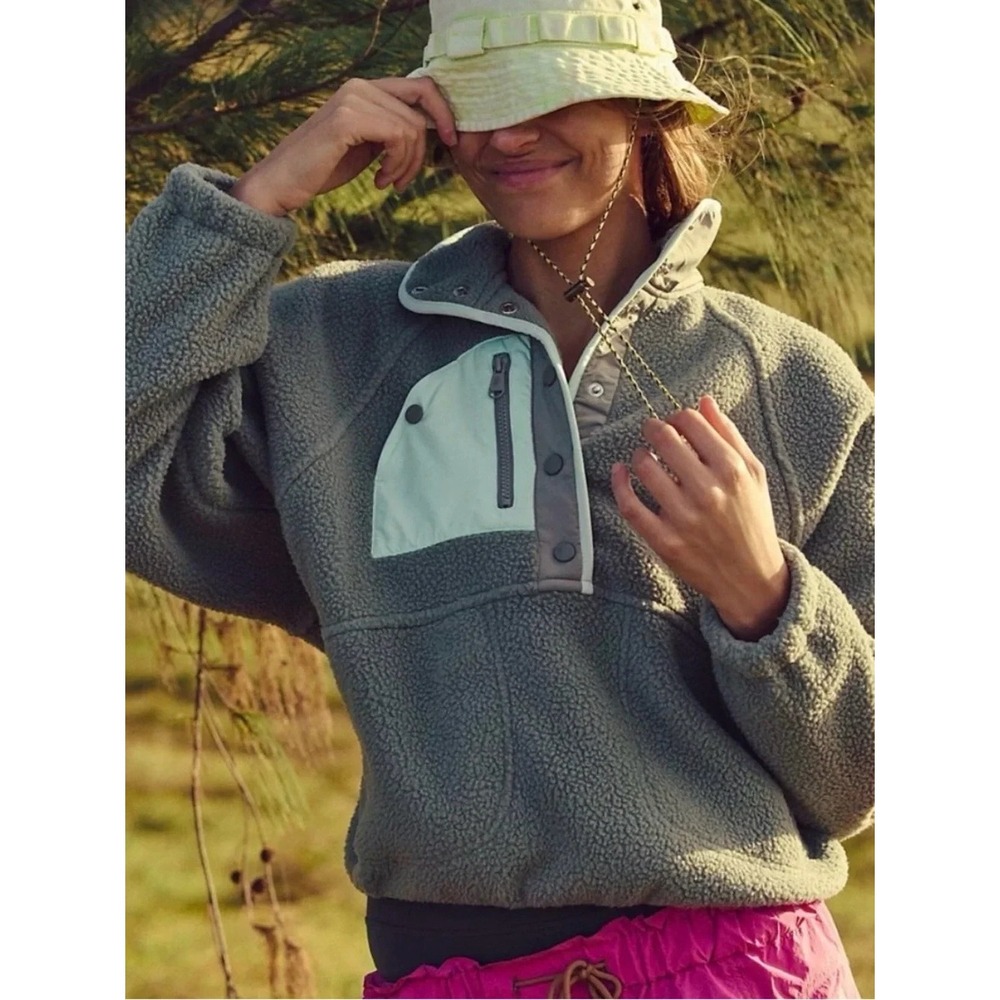 FP Movement Free People Hit The Slopes Colorblock Fleece Pullover Women's XS